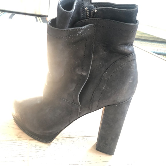Vera Wang Leather Platform Booties - Picture 3 of 5
